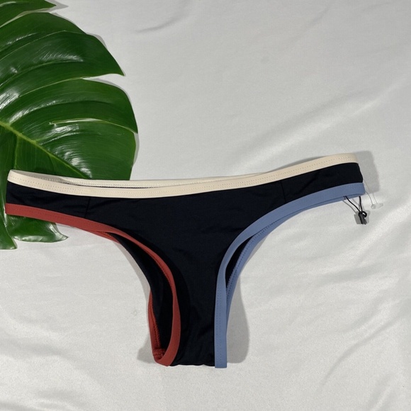 NEW Tavik Jayden Colorblock Bikini Bottoms in Black‎ [SZ Small ] - Picture 5 of 10